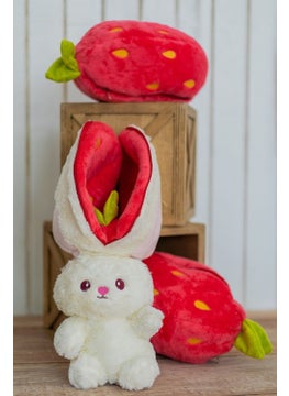 Canestar Special Gift for Lover Strawberry Rabbit Plush Toy with Bag Strawberry Rabbit 50CM  - Image 2