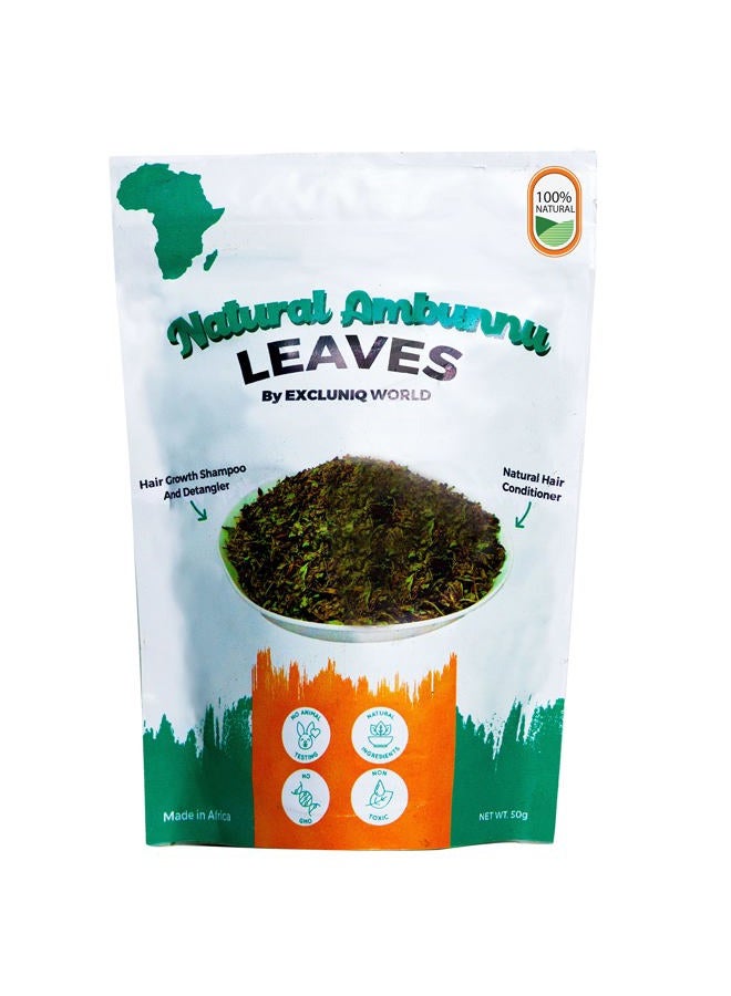 Natural Ambunnu Leaves by Excluniq World 50g pack | Herbal Hair Detangler, Shampoo & Conditioner for Dry and Damaged Hair | African Traditional Scalp & Hair Care Remedy for Everyone. 1.80 Ounce Pack - Image 1