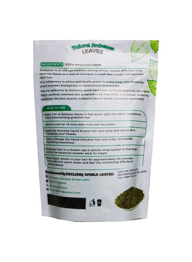 Natural Ambunnu Leaves by Excluniq World 50g pack | Herbal Hair Detangler, Shampoo & Conditioner for Dry and Damaged Hair | African Traditional Scalp & Hair Care Remedy for Everyone. 1.80 Ounce Pack - Image 2