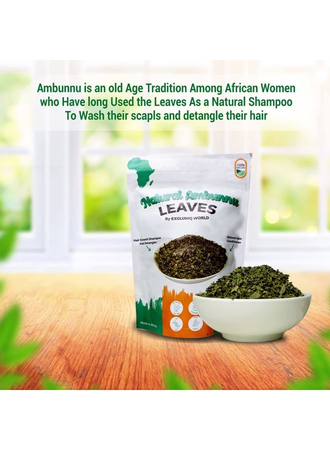 Natural Ambunnu Leaves by Excluniq World 50g pack | Herbal Hair Detangler, Shampoo & Conditioner for Dry and Damaged Hair | African Traditional Scalp & Hair Care Remedy for Everyone. 1.80 Ounce Pack - Image 5