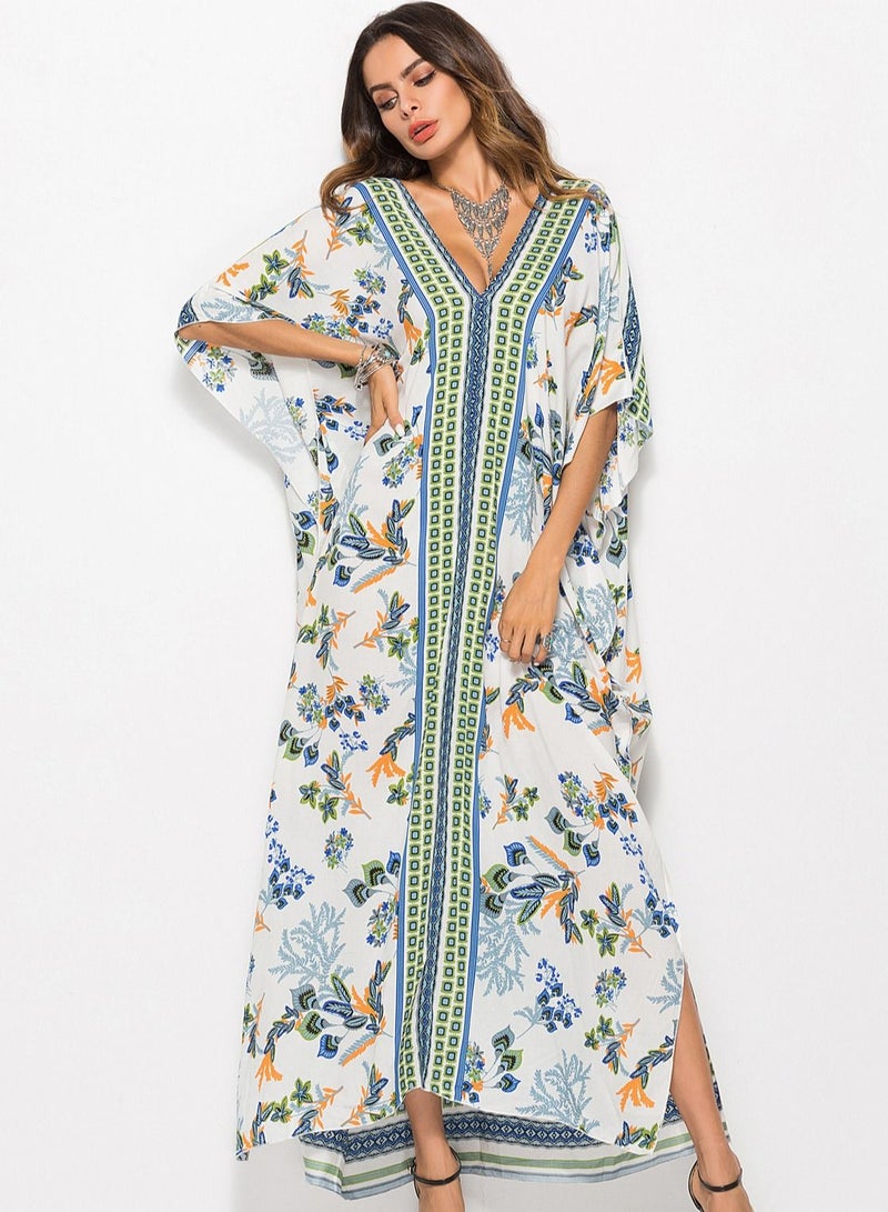 NIBEMINENT Womens Chiffon Bikini Swimwear Cover up Beach Top Swimsuit Long Maxi Dress  - Image 1