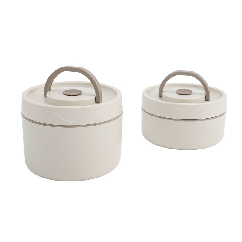 Insulated Lunch Container: 304 Stainless Steel Leakproof Round Bento Box With Lid - Safe Non-Toxic Portable Thermal Container With Thermal Bag for Work School Outdoor Dining - Image 5
