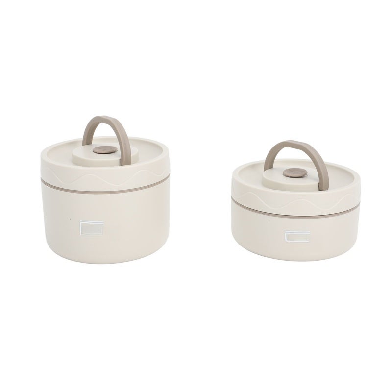 Insulated Lunch Container: 304 Stainless Steel Leakproof Round Bento Box With Lid - Safe Non-Toxic Portable Thermal Container With Thermal Bag for Work School Outdoor Dining - Image 1