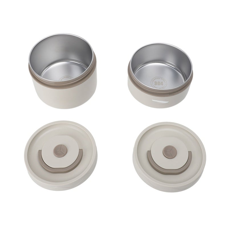 Insulated Lunch Container: 304 Stainless Steel Leakproof Round Bento Box With Lid - Safe Non-Toxic Portable Thermal Container With Thermal Bag for Work School Outdoor Dining - Image 4
