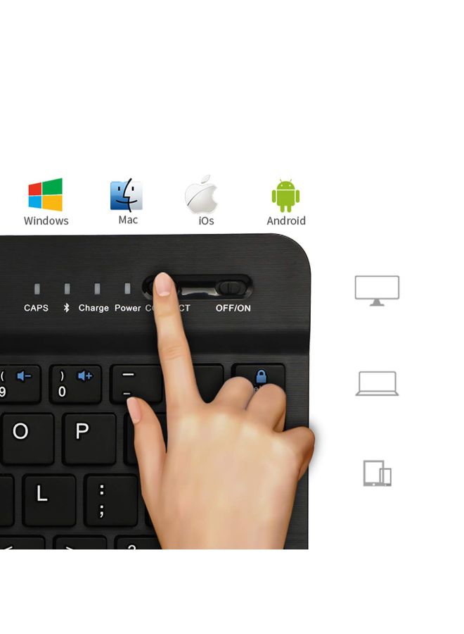 إسكدنيا غطاء حماية بلوحة مفاتيح لجهاز أبل آي باد ميني 4 وردي - Image 3