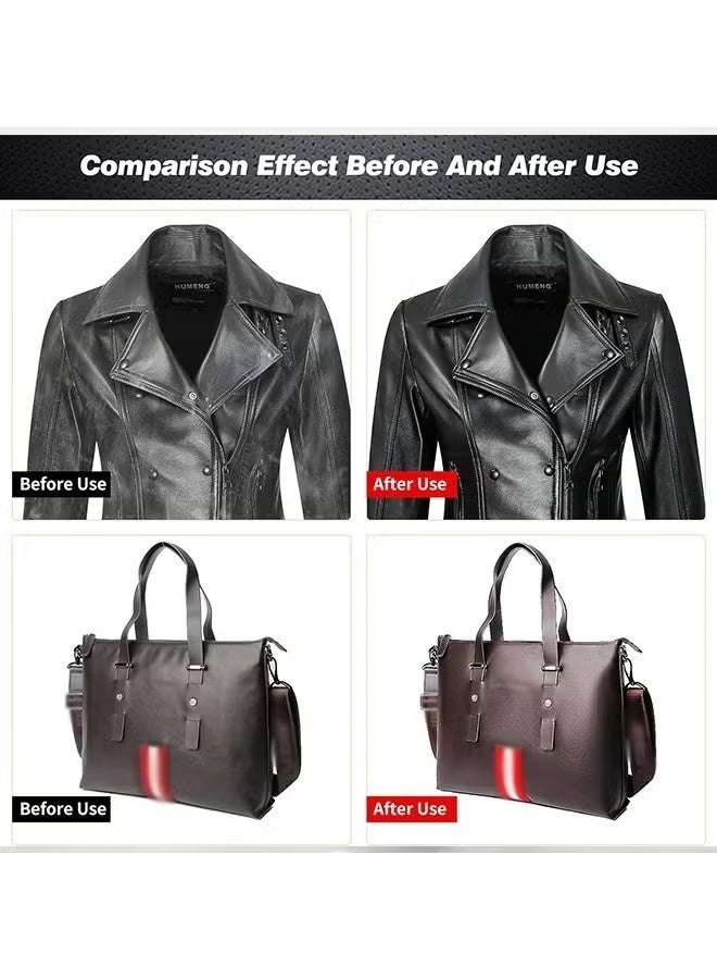 Homonth Leather Cleaner & Conditioner Care Kit,Leather Cleaning Care Set with Sponge Towel - 120ML Leather Cleaner and 120ML Leather Conditioner - Nourishing Care Shine Renovation Antifouling -Leather Furniture Cleaner for Leather Sofas Car Seats, All Leather Items - Furniture & Chair Restoration Kit - Image 5