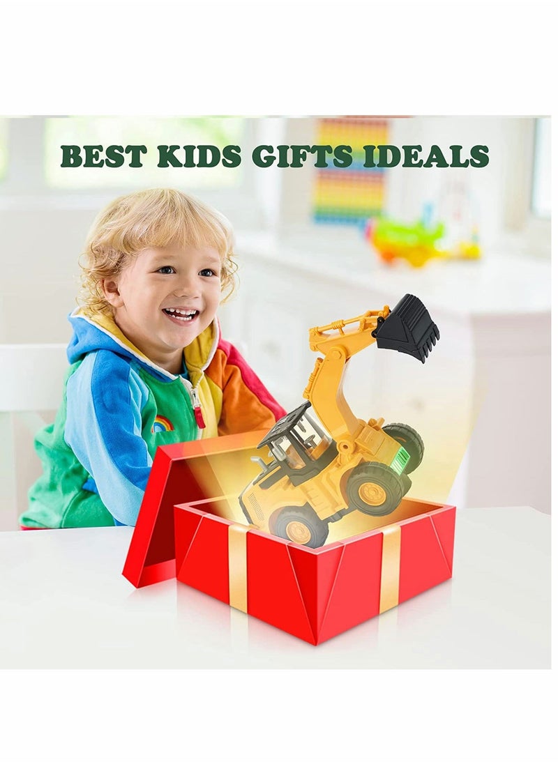 NIBEMINENT - Construction Excavator Toy Kids Digger Truck with Electric Universal Wheel Educational Toys Gifts Lights and Sounds for 2 3 4 5 UP Years Old - Image 1
