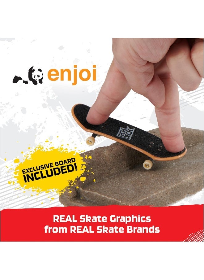 Tech Deck - Tech Deck Concrete DIY Fingerboard Ramp Reusable Concrete Material with Enjoi Fingerboard 6+ Years - Image 1
