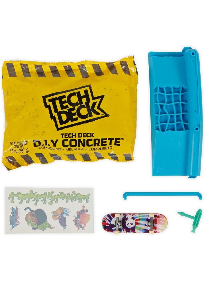 Tech Deck - Tech Deck Concrete DIY Fingerboard Ramp Reusable Concrete Material with Enjoi Fingerboard 6+ Years - Image 1