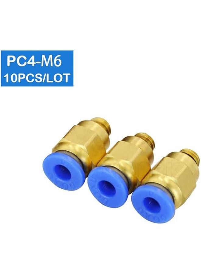 10 قطعة من وصلات الهواء المضغوط المستقيمة الذكورية PC4 M6 4 مم للإطلاق السريع - Image 5
