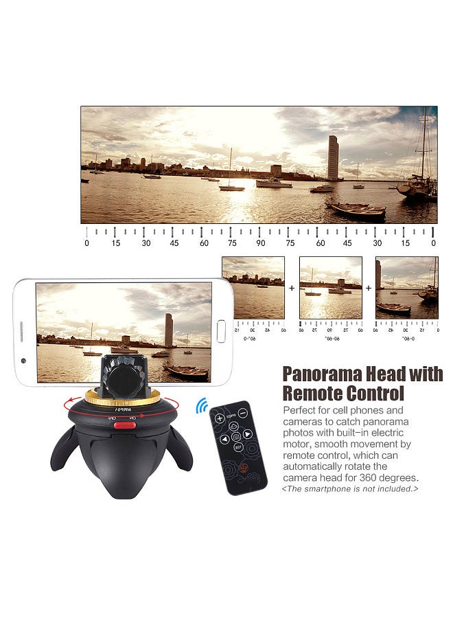 Afi - Mini Electric Panorama Head 360° Rotation Time Lapse Tripod Head for Selfie Stick Smartphones for GoPro Action Camera Pocket Camera Micro SLR Camera - Image 1