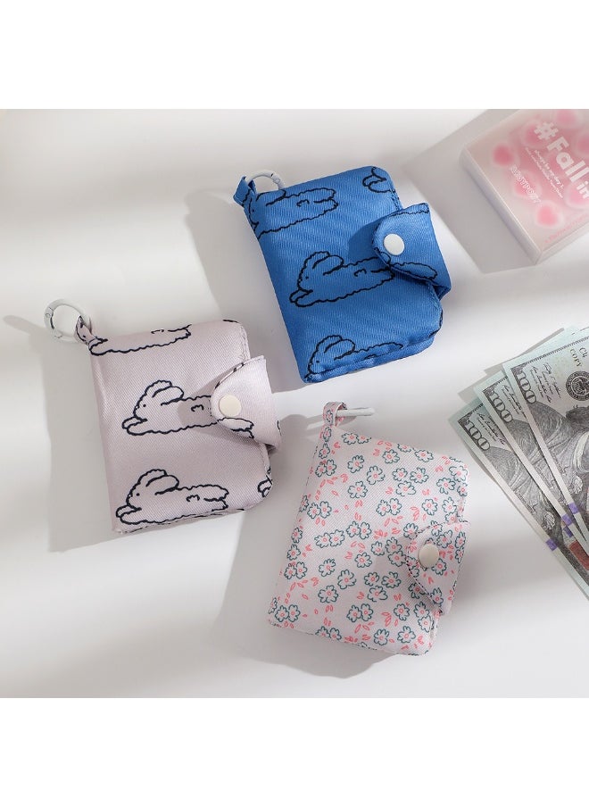 NIBEMINENT 1 - Piece Niche Floral Kpop Photo Card Holder Pendant Key Chain ID Badge Holder ID Card Holder Photo Card Protector for School ID Office ID Access Card for Women Girls  - Image 2