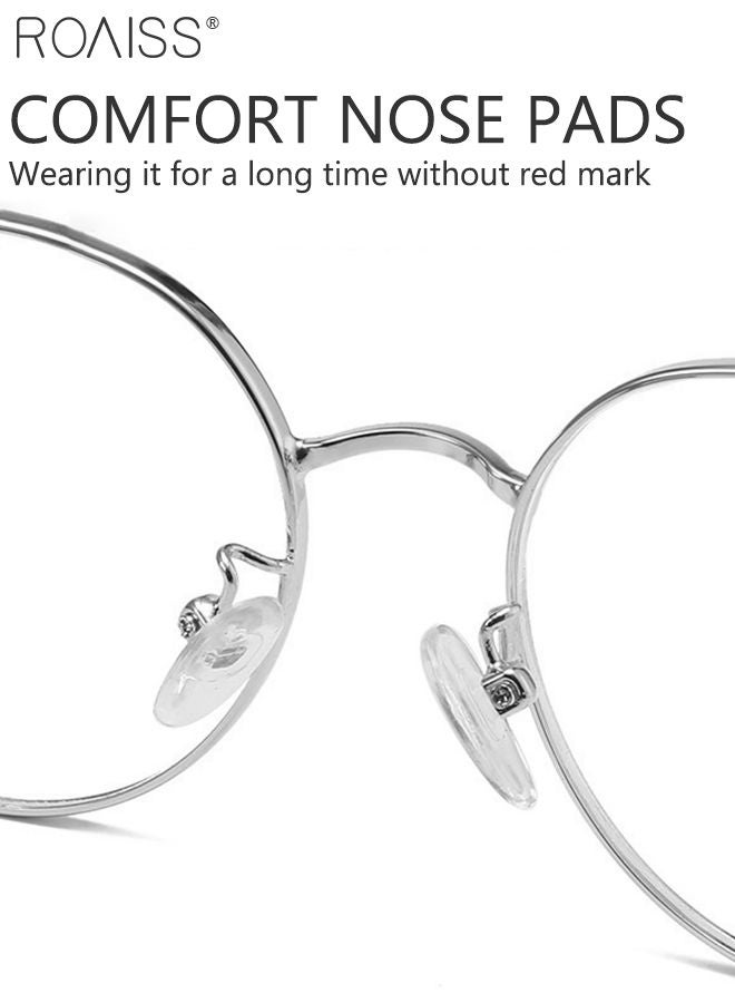 roaiss Kids Blue Light Blocking Glasses, Anti Eyestrain Computer Glasses, Gaming Eyewear UV400 Protection with Light Weight Metal Frame for Boys Girls and Children Age 3-12, Silver  - Image 5