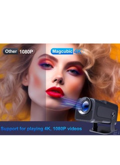 ELTRAZONE Mini Portable Auto Keystone Projector – 4K FHD 1080P, 10000 Lumens, WiFi 6, BT 5.0, 180° Rotation, Built-in Android 11.0, Compact Smart Projector for Home & Office  - Image 2