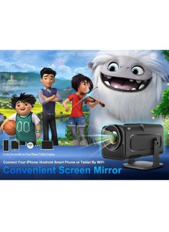ELTRAZONE Mini Portable Auto Keystone Projector – 4K FHD 1080P, 10000 Lumens, WiFi 6, BT 5.0, 180° Rotation, Built-in Android 11.0, Compact Smart Projector for Home & Office  - Image 3