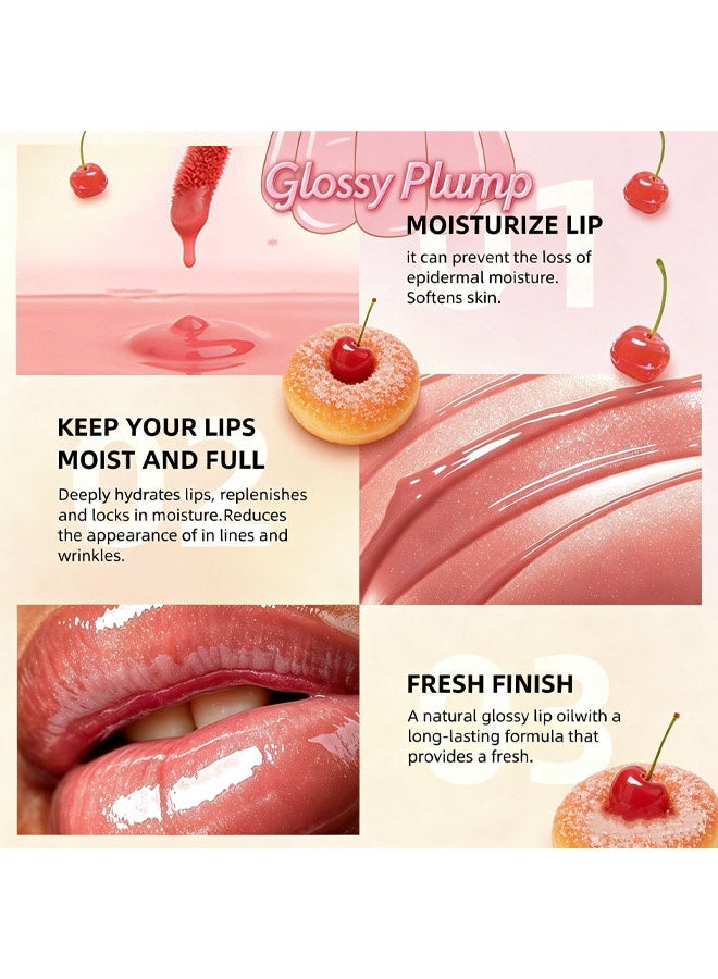 OLIBOLLA Glossy Plump Lip Oil，Nude Tint Glass Shine Lip Oil Gloss – High Pigment Hydrating Lip Serum Jelly Lip, Non-Sticky Mirror Glazed Finish, Smooths Lip Lines, Plumping Juicy Shine #01 - Image 5