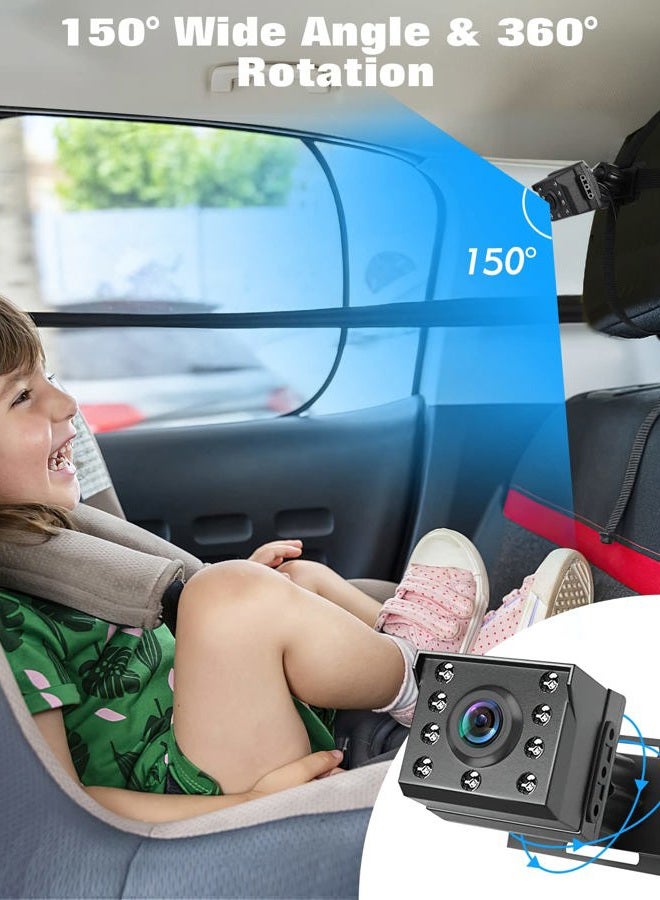 Zacro HD 1080P Car Rear Seat Camera - Rearview Mirror with Screen 4.3'' - Baby Monitor with Night Vision and Wide Angle - Image 5