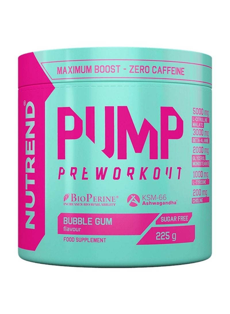 NUTREND Pump Pre-Workout 225g NTD Bubble Gum