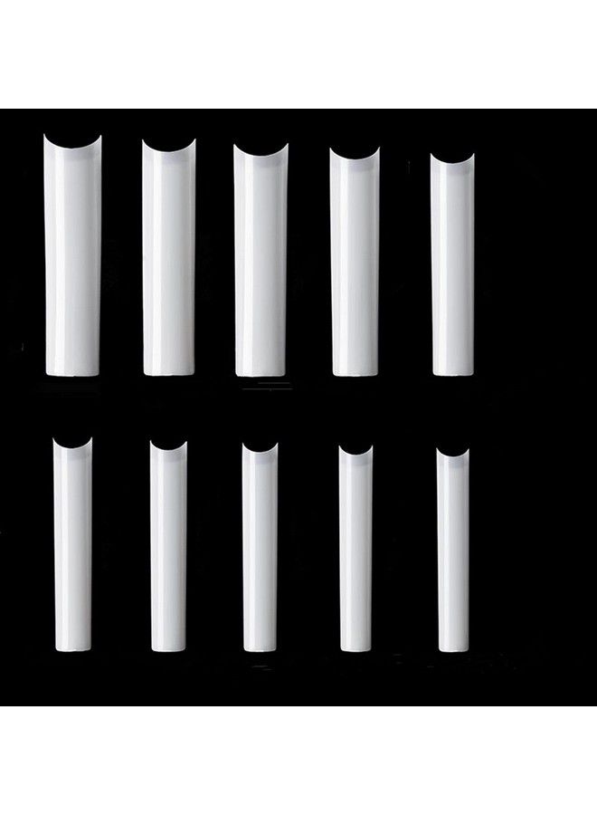 Yimart No C Curve Square Nail Tips No C Curve Long Nail Tips Yimart 500Pcs No C Curve Xxxl Square Straight False Nail Tips Half Cover Clear Natural Extra Long Fake Nails (Natural) - Image 1