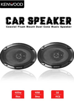 KENWOOD Car Speaker Dual Cone Music Speaker 3 Way 45W/400W Max 6x9" Coaxial Flush Mount 2 Pcs Set KENWOOD KFCS6966  - Image 1