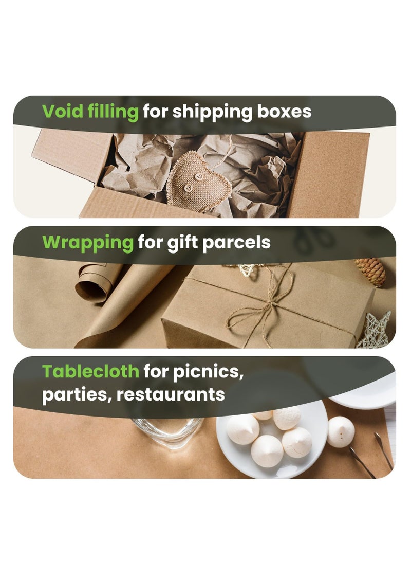 بريميفي لفة ورق كرافت بني 90 سم × 30 م، 36 بوصة × 1200 بوصة، 100 قدم - Image 5