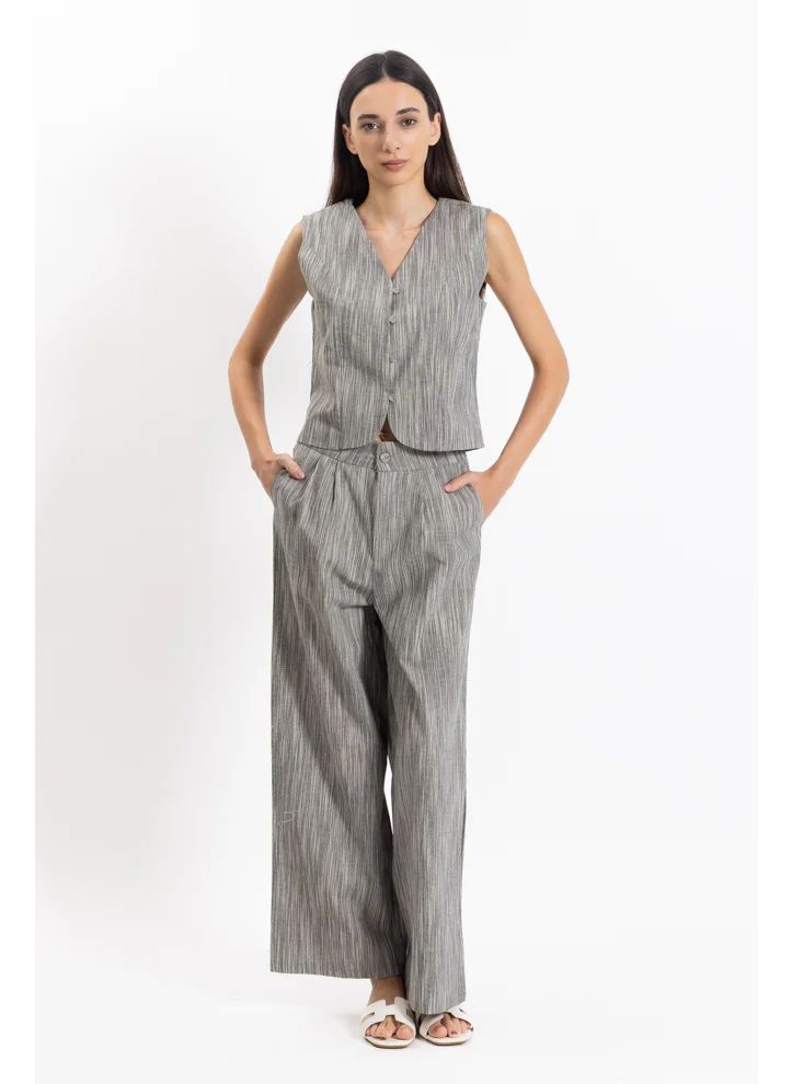 SHAPES TEXTURED WAISTCOAT SET