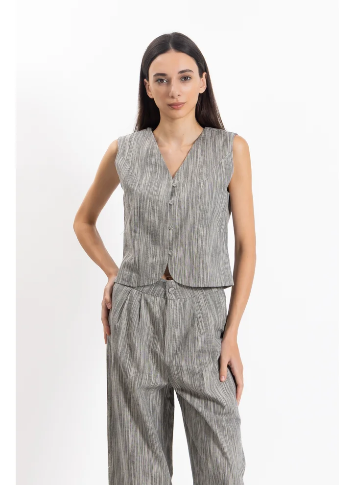 SHAPES TEXTURED WAISTCOAT SET
