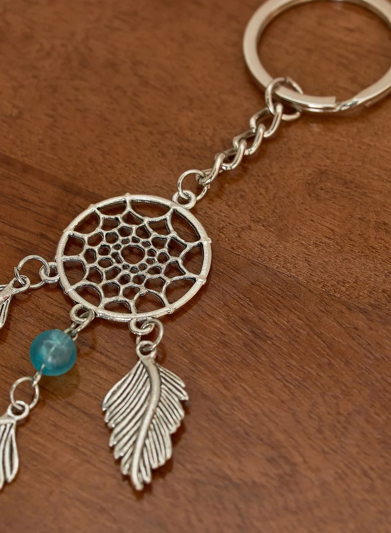 Pink Cactus Dream Catcher Keyring