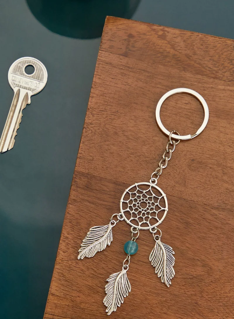 Pink Cactus Dream Catcher Keyring
