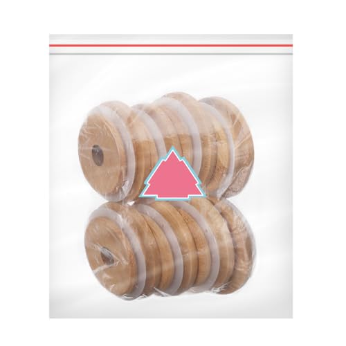 DOITOOL 8Pcs Bamboo Jar Lids with Straw Hole, Reusable Bamboo Lids for Beer Can Glass, 70mm Mason Jar Lids with Straw Hole for Wide Mouth Mason Jar (8pcs) - Image 5