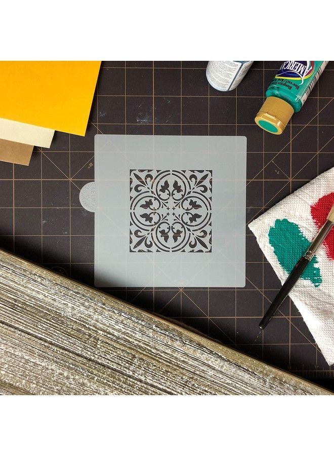 Designer Stencils قالب كعك وحرف صغير (3 بوصة) | قالب رسم قابل لإعادة الاستخدام للبلاط والكعك والأثاث وزينة الجدران والأرضيات | Cm137 من تصميم ستنسلز - Image 4