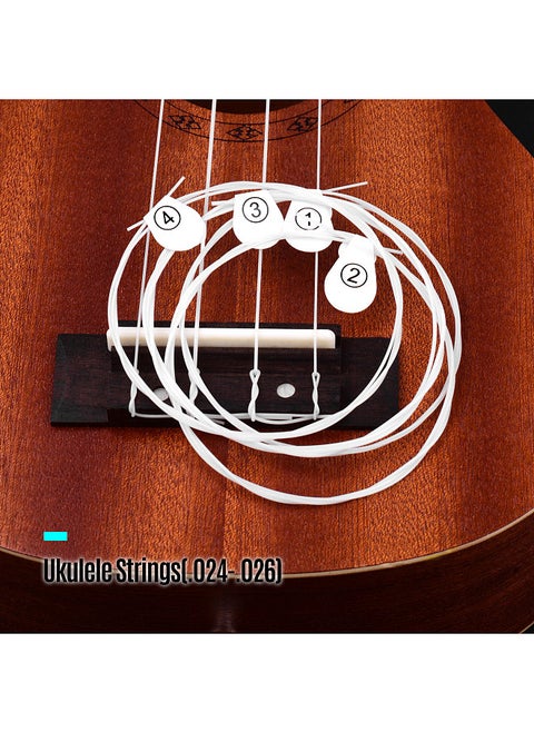 Nylon Ukulele Strings Set 4 Strings Set(.024-.026) Replacement Practice Universal for 23 Inch Concert Ukulele Hard Tension