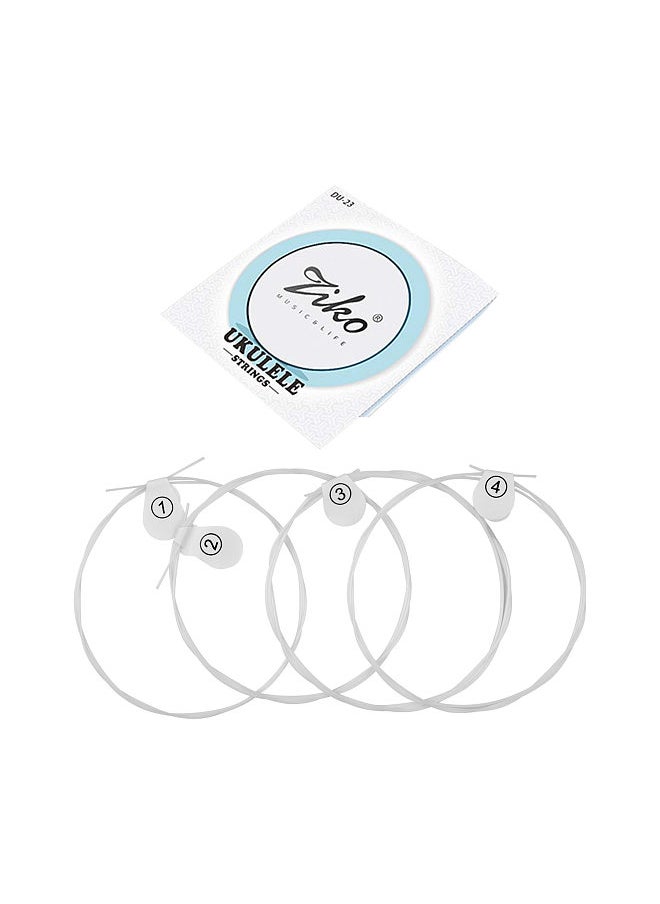 Nylon Ukulele Strings Set 4 Strings Set(.024-.026) Replacement Practice Universal for 23 Inch Concert Ukulele Hard Tension
