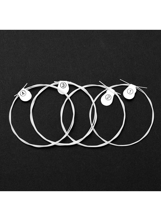 Nylon Ukulele Strings Set 4 Strings Set(.024-.026) Replacement Practice Universal for 23 Inch Concert Ukulele Hard Tension