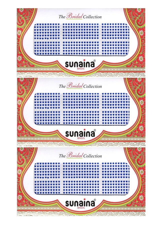 Sunaina Bridal Collection Blue Bindi for Women & Girls (size-7) (Size 2mm) - Image 3