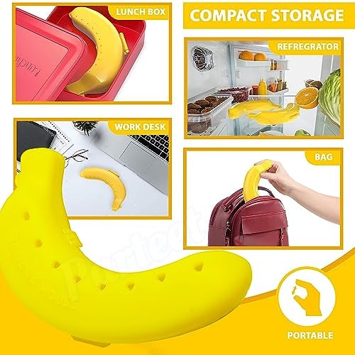 PARTEET Kitchenware Plastic Banana Storage Portable Plastic Case Cover And Plastic Container (Pack Of 2- Multicolor) - Image 5