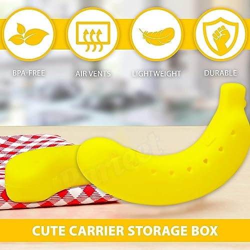 PARTEET Kitchenware Plastic Banana Storage Portable Plastic Case Cover And Plastic Container (Pack Of 2- Multicolor) - Image 2