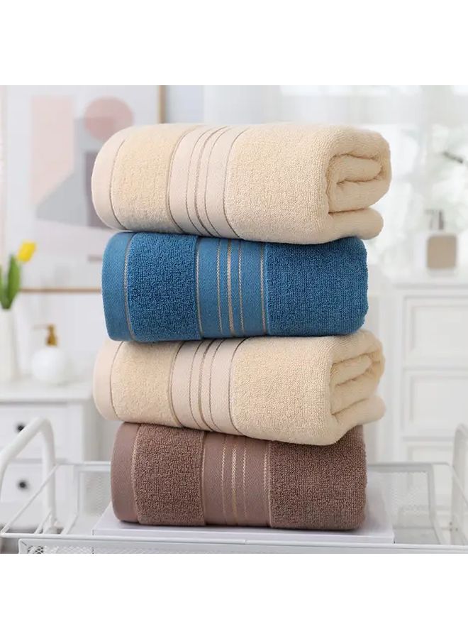 Blue Cotton Bath Towel 27x55 Inches Super Absorbent Bathroom Supplies - Image 1