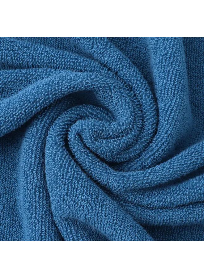 Blue Cotton Bath Towel 27x55 Inches Super Absorbent Bathroom Supplies - Image 5