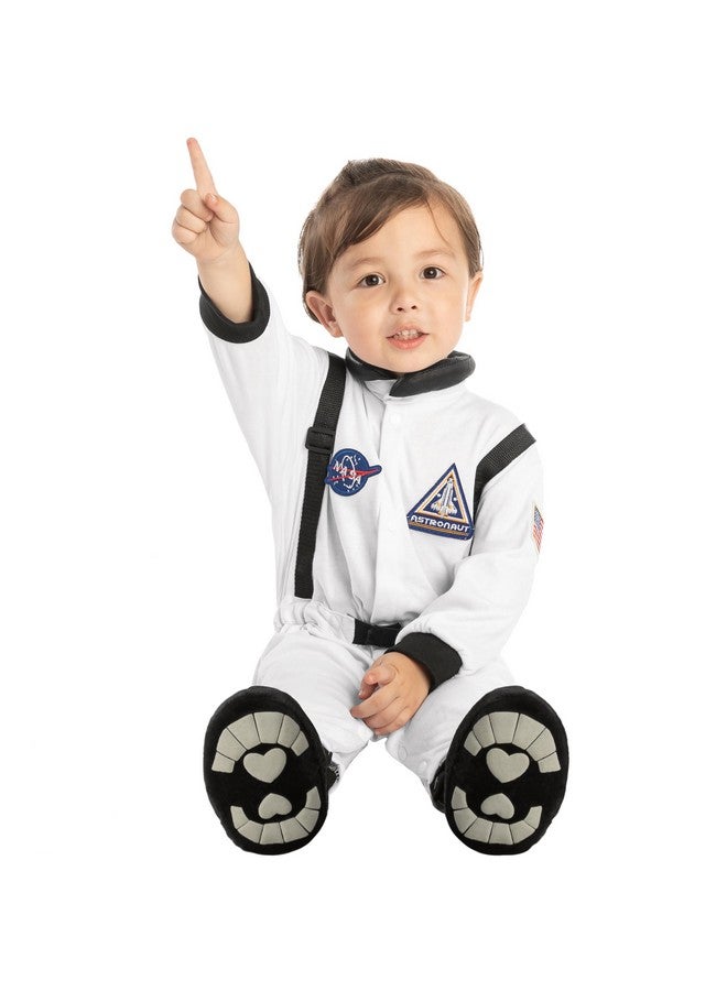 Spooktacular Creations Spooktacular Creations Toddler Halloween Astronaut Costume, Baby WhiteJumpsuit, Pilot Costume with Boots for Infant Roleplay, Dress-Up, Career Themed Party (Large (18-24 Mos))  - Image 1