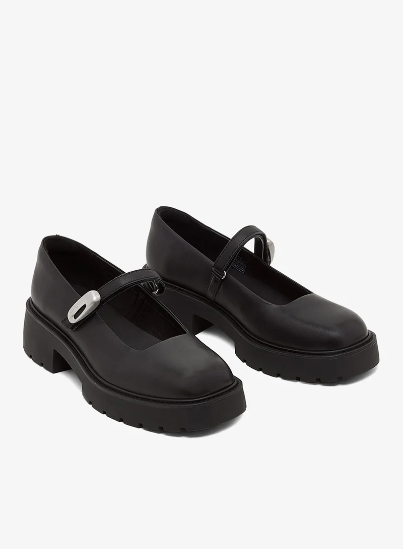 Calvin Klein Jeans  Leather Chunky Mary Jane Loafers for Women | Best Price UAE