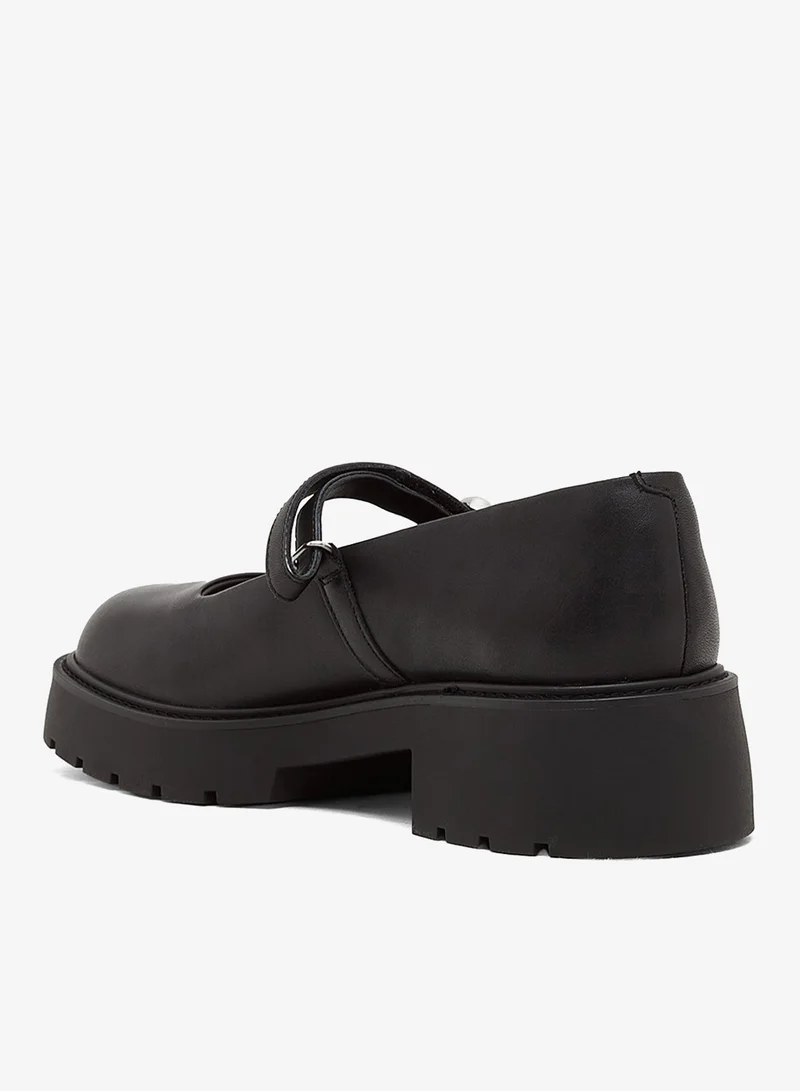 Calvin Klein Jeans  Leather Chunky Mary Jane Loafers for Women | Best Price UAE