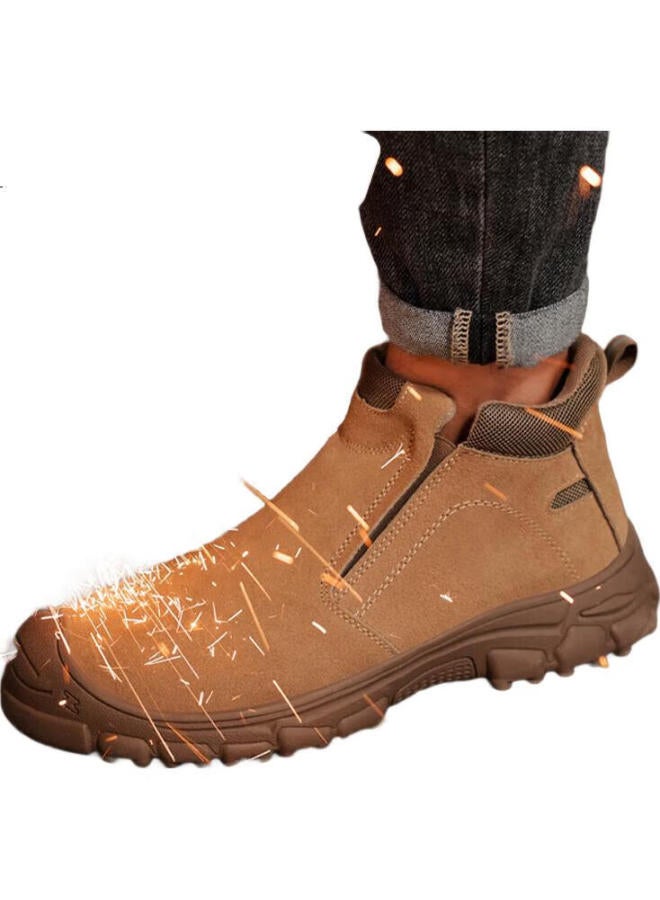 Jingtu Welder Safety Shoes Men'S High-Top Steel Toe Anti-Smashing Anti-Piercing Breathable Work Shoes E3025G-J 42 - Image 3