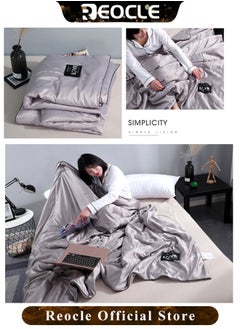 REOCLE Cooling Blankets 59*78.7inch/150*200cm Single Summer Quilt Lightweight Blanket for Summer with Double Side Cold Cooling Comforter & Quilt for Hot Sleepers  - Image 5
