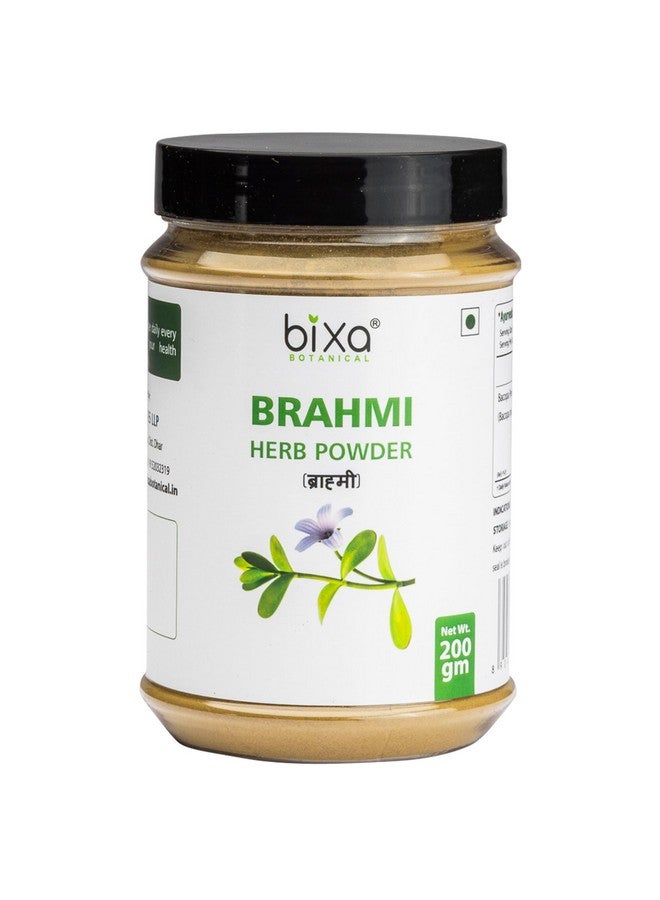 bixa BOTANICAL Brahmi Powder - 200 gm (Bacopa monnieri) Brain Vitality, | Intelligence & Focus | 100% Organic and Natural Herbal Supplement Bixa Botanical - Image 1