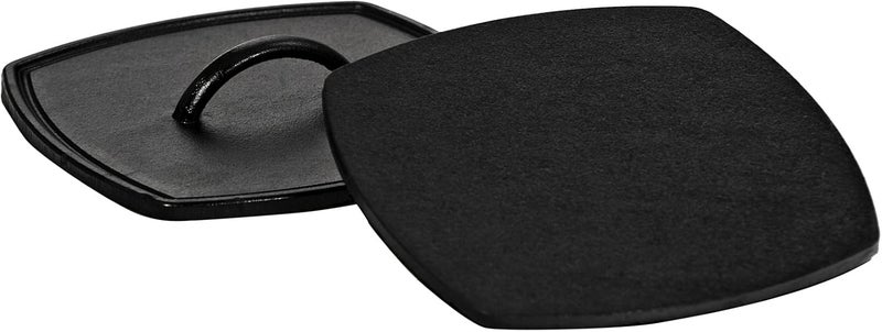 Lodge Flat Iron Grill Press, 8.25 Inch, Black - Image 1
