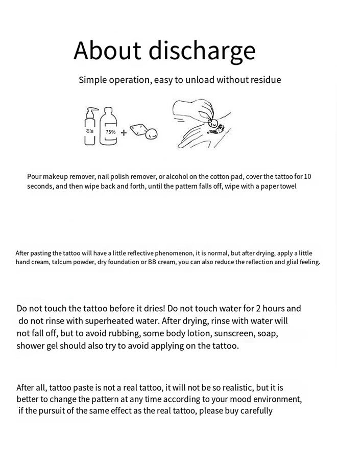 2-Piece Temporary Tattoo Sticker Set Black. Temporary Tattoo Letters, Waterproof Fake Tattoos, Temporary Tattoo Stickers for Adults Men Women Face Body Fingers. - Image 5