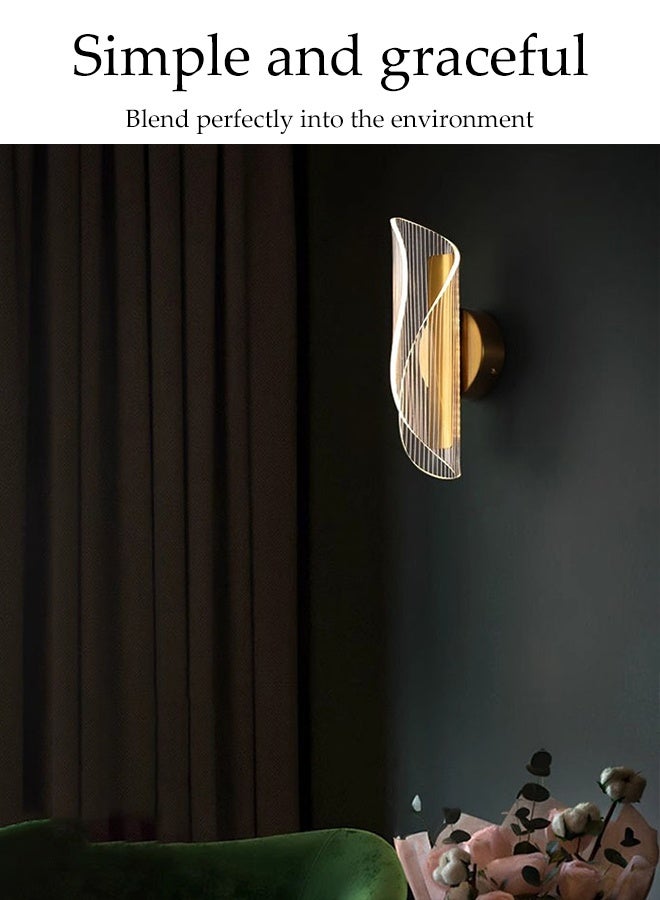DUNISO Acrylic Wall Lamp, Streamer Living Room Background Wall Atmosphere Decorative Lamp, Bar Homestay Creative Bedroom Bedside Hotel Stair Lamp White Light  - Image 3