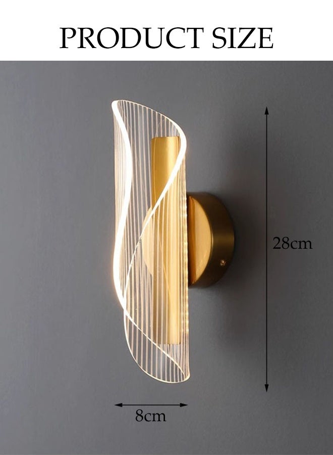 DUNISO Acrylic Wall Lamp, Streamer Living Room Background Wall Atmosphere Decorative Lamp, Bar Homestay Creative Bedroom Bedside Hotel Stair Lamp White Light  - Image 2