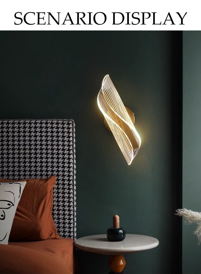 DUNISO Acrylic Wall Lamp, Streamer Living Room Background Wall Atmosphere Decorative Lamp, Bar Homestay Creative Bedroom Bedside Hotel Stair Lamp White Light  - Image 4